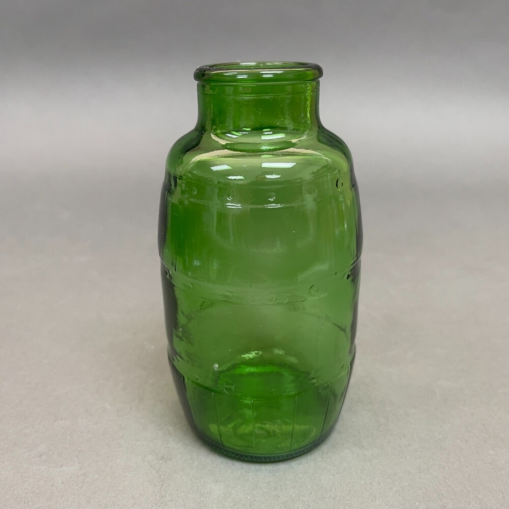 Green Glass Bottle Empty 5 3/8" Tall